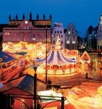 Rostock, Baltic Sea - Christmas Market by the Town Hall and Merry-Go-Round